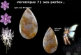 Agate océan perle pendentif 39x37x7mm 