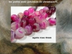 Agate rose 6mm x 12 perles ronde lisse 