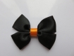 Spécial halloween elastique fin avec noeud papillon en tissu satin orange et noir 