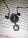 Long collier fantaisie - pendentif - ' la lune dans le ciel ' 