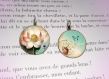 Boucles d'oreille - vintage - cabochon ' les fleurs blanches ' 
