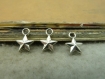 30 breloques 8*11mm métal argenté vieill i pentagramme c5082 
