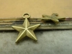 20 breloques 19 * 24mm bronze antique pentagramme c5034 