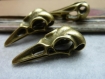 5 breloques en bronze vulture oiseau crâne, crâne 10 * 15 * 32mm c7523 