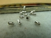 100 métal argenté vieilli boucle cordon de cuir 2mm * 4mm c3667 