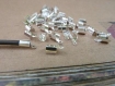 100 métal argenté vieilli 3mm * 3,5 mm * 7mm cordon en cuir sac de boucle de laçage boucle c6633 