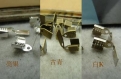 100 métal argenté vieilli 4mm * 9mm , contrebandiers boucle clip shekou 