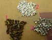 100 métal argenté vieilli k perles 1.5mm rondes blanc boucle moyen taille de boucle 