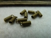 50 rétro bronze 3.3mm * 10mm sangle cuir encliquetage clip fermoir à ressort boucle c6290 , 