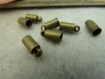 50 bronze rétro , cordon de cuir fermoir, 4mm * 9mm , trou de 3,5 mm , c4697 