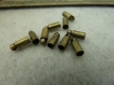 50 bronze rétro , cordon de cuir boucle 3mm * 8mm , 2.3mm trou c4695 