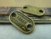 10 bronze connexion lettres 16mm * 29mm de c6014 