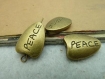 10 breloques 13mm * 18mm bronze d'amour de paix de paix c2916 