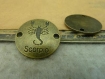 10 breloques , 23mm , bronze convergence scorpion c3409 