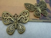 X5 bronze antique , 48mm * 54mm, papillon c2342 