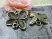 X10 bronze antique , 20mm * 20mm , four seasons papillon lien arc c1075 