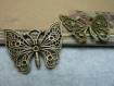 5 breloques 47 * 35mm bronze papillon c6928 