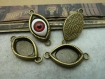 X10 bronze antique , marquise ovale , autocollants , 10mm * 15mm , c6125 ( sans oculaire ) , l'extrémité de base de soins 