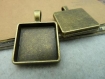 X10 , bronze antique , à l'extérieur , 23mm * 32mm , autocollants , 20mm * 20mm , base carrée , c2810 