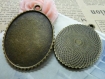 X5 connecteurs ovales , bronze antique , à l'extérieur , 35mm * 47mm , de diamètre intérieur , 31mm * 40mm , base de dentelle , d294 