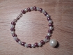 Bracelet en perles nacrees 