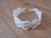 Bracelet mariage perles nacrees 