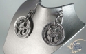 Boucles d'oreilles métal silver plated strass 