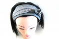 Bandeau cheveux rigide femme graphique gris 