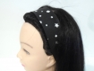 Bandeau cheveux fille étoilé noire et blanc "usa" 