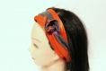 Bandeau cheveux rigide femme violet et orange 