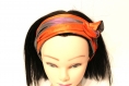 Bandeau cheveux rigide femme violet et orange 