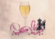 Le bulleur de champagne - 13x18 cm - photographie d'art, décor de cuisine, mariage, nouvel an, fêtes, champagne, décor moutarde, verres 