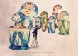 Le découpeur de matriochka-13x18 cm-photographie d'art, cadeau original, matrioshka, poupée russe, poupée gigogne, photographie d'art, bleu pastel, 