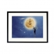 Le gardien de lune - 13x18 cm - photographie d'art, photographie, photographe, lune, étoile, zodiac, bleu royal, espace pour enfants, 