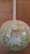 Vintage : ancienne louche relookée avec peinture à main levée - chat - 