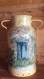 Vintage : *châne* (ancien bidon à lait) peinte : jolie porte bleue en bois... 