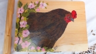 Peinture animalière : une jolie poule pour vous souhaiter la *bienvenue* 