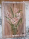 Peinture sur bois : joli bouquet aux couleurs rétro 