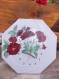 Jolie pendule rétro peinte à main levée -décor fleurs