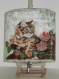 Vintage : chat peint sur ancienne fontaine