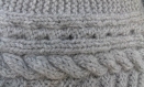 Gilet gris 100% laine aux aiguilles 