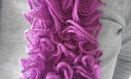Echarpe à volants "flamenco" coloris violet 