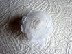 Fleur tissu blanche 