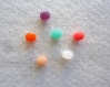 Lot de 10 petite perles acrylique couleur peche. 