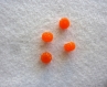 Lot de 10 petite perles acrylique orange. 
