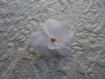 Grande fleur tissu de couleur blanche pour création de collier mariage. 