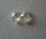 Lot de 2 perles losange acrylique transparente 