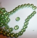 10 perles ronde de 8 mm en nacre transparente couleur vert eau 
