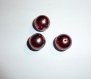 Belle perle ronde de 1cm en nacre transparente couleur chocolat 