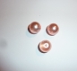 Belle perle ronde de 1cm en nacre transparente couleur rose 